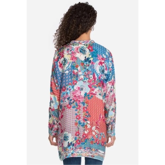 Johnny Was NWT LUBELLO REESE BUTTON DOWN Size XL NWT 100% silk - Picture 2 of 11